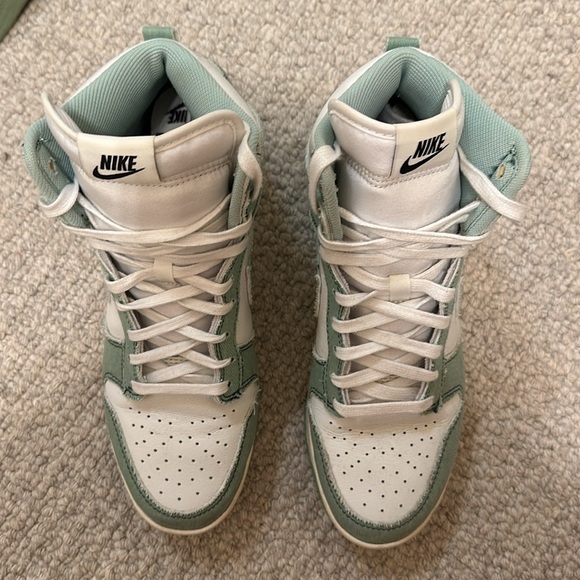 Nike Dunk Retro High 1985 Enamel Green Denim - Picture 3 of 5